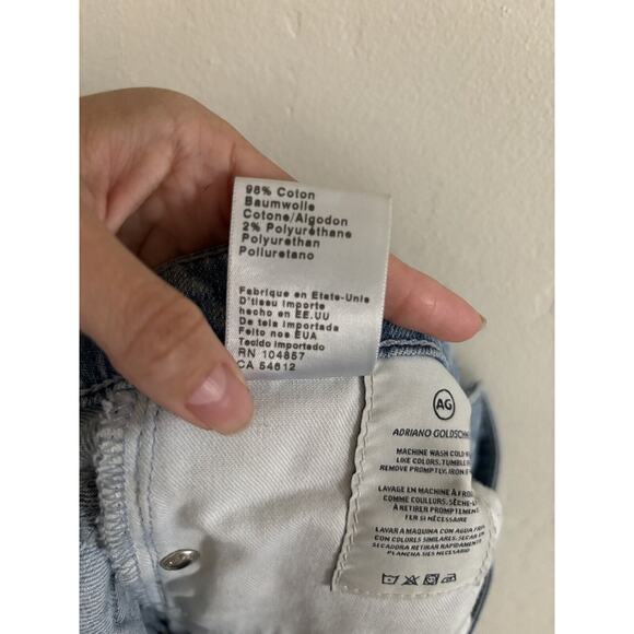 AG Adriano Goldschmied Jeans Women's 25 Low Rise Distressed Light Wash Denim - Picture 11 of 11